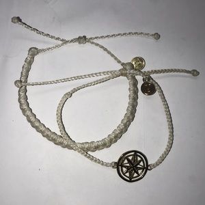 White Pura Vida bracelet set